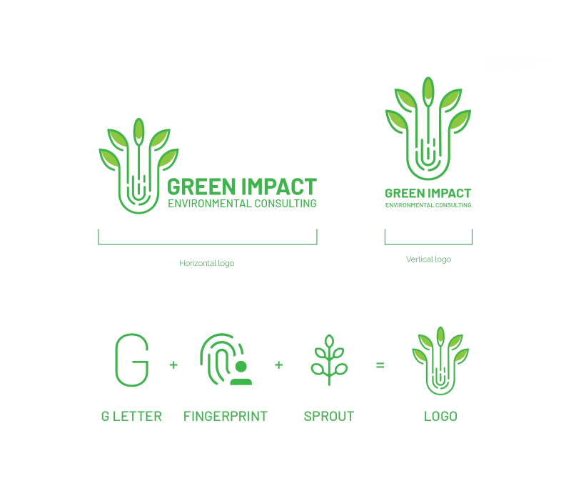 Detailed Design of Green Impact’s Logo Reflecting Environmental Identity