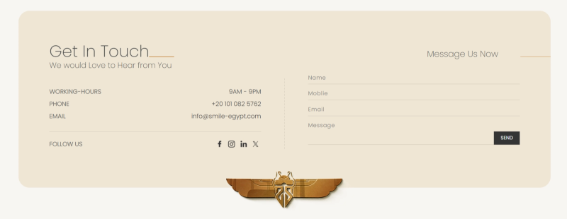 Contact Us Form | smile-egypt.com