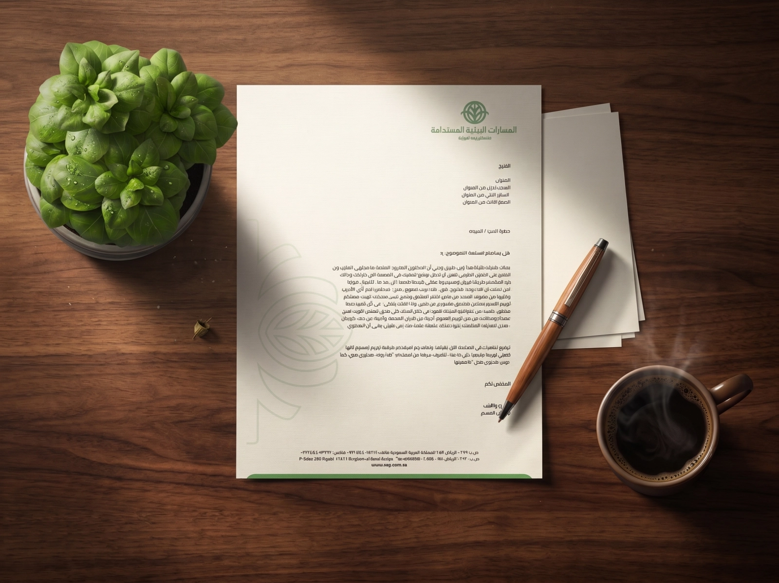 Al-Masarat Letterhead Design